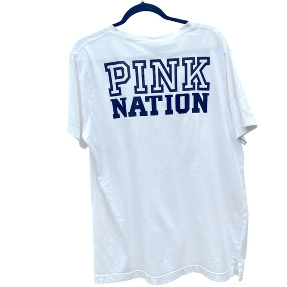 Pink Nation Oversized Shirt White Size Large